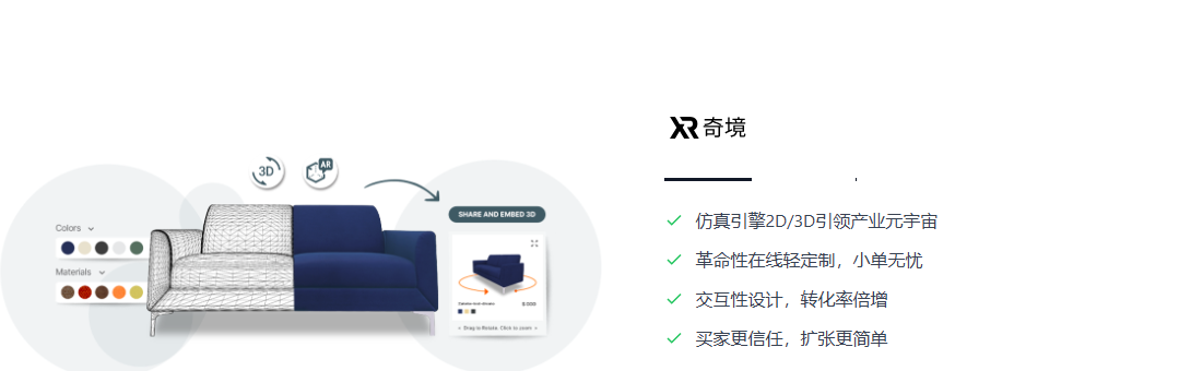 奇境落地页:四条卖点 + 「立即使用」