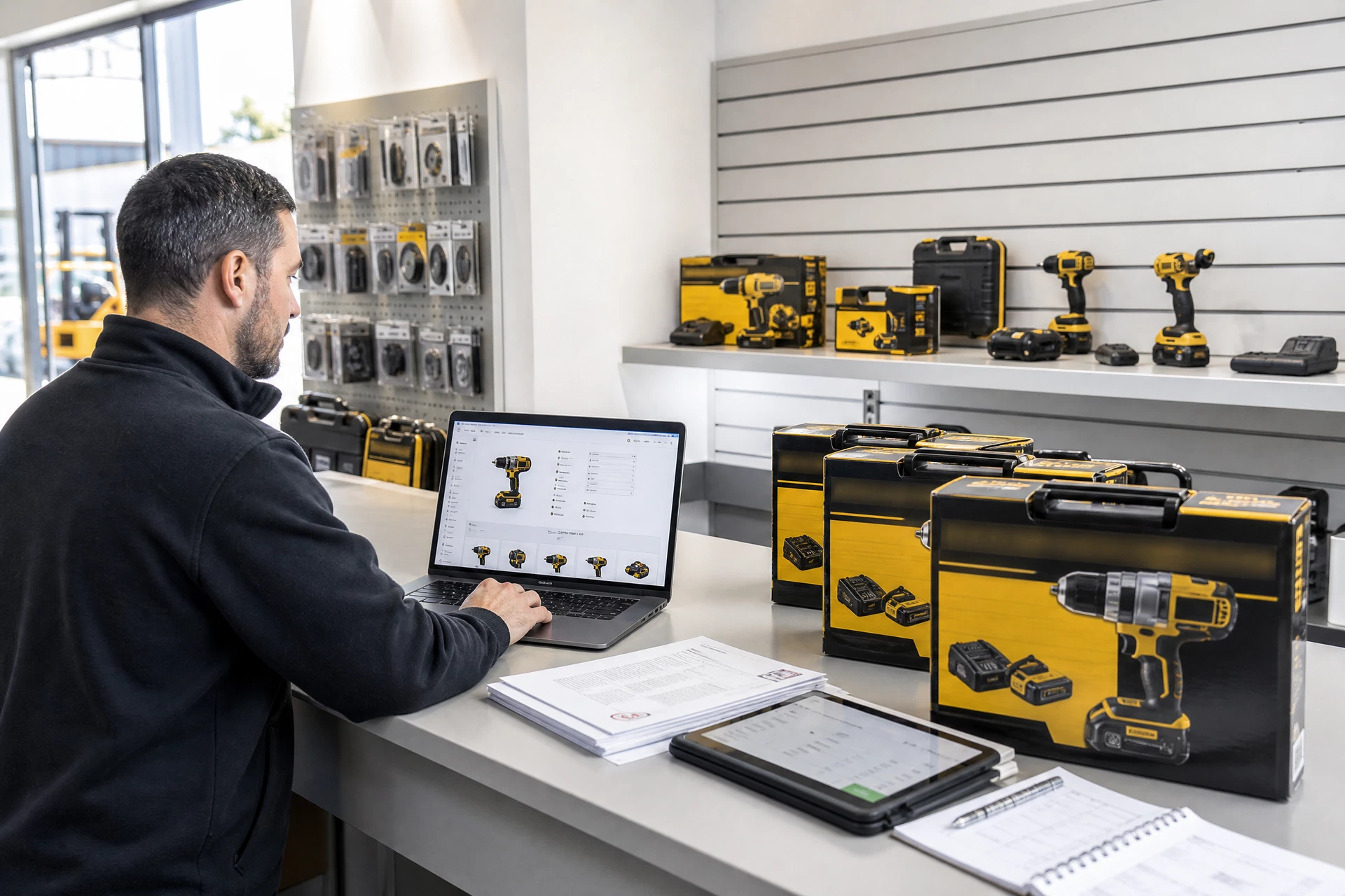 Regional power tools distributor using a local product and RFQ workspace